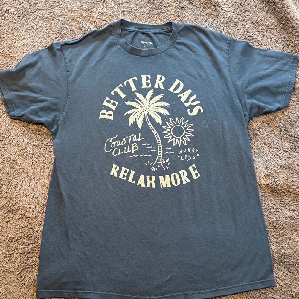 Sonoma Men's Relaxed Fit Graphic Tee - Blue